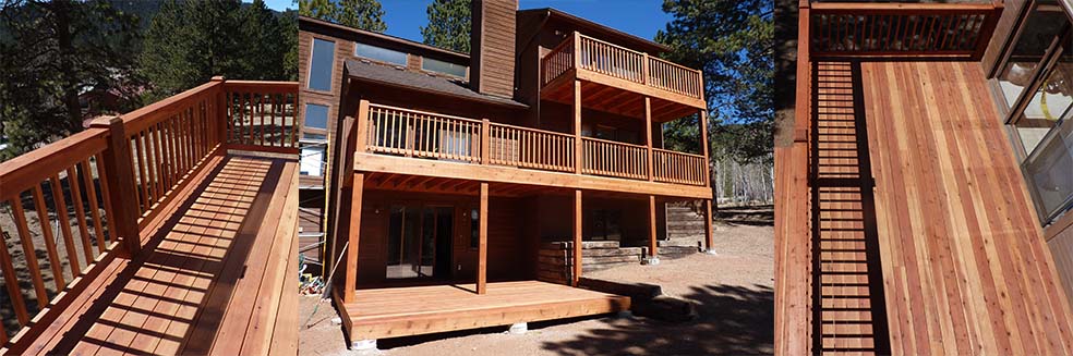Deck on the Black Bear Home built in Colorado